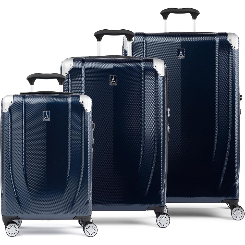 image:imageTravelpro Pathways 3 Hardside Luggage Set Teal 3Piece 212529 Carry on Medium Large Checked Expandable Hard Shell 8 Spinner Wheels amp TSAApproved Lock Lightweight for Men amp WomenRoyal Blue