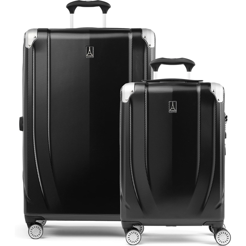 image:imageTravelpro Pathways 3 Hardside Luggage Set Teal 3Piece 212529 Carry on Medium Large Checked Expandable Hard Shell 8 Spinner Wheels amp TSAApproved Lock Lightweight for Men amp WomenBlack Knight