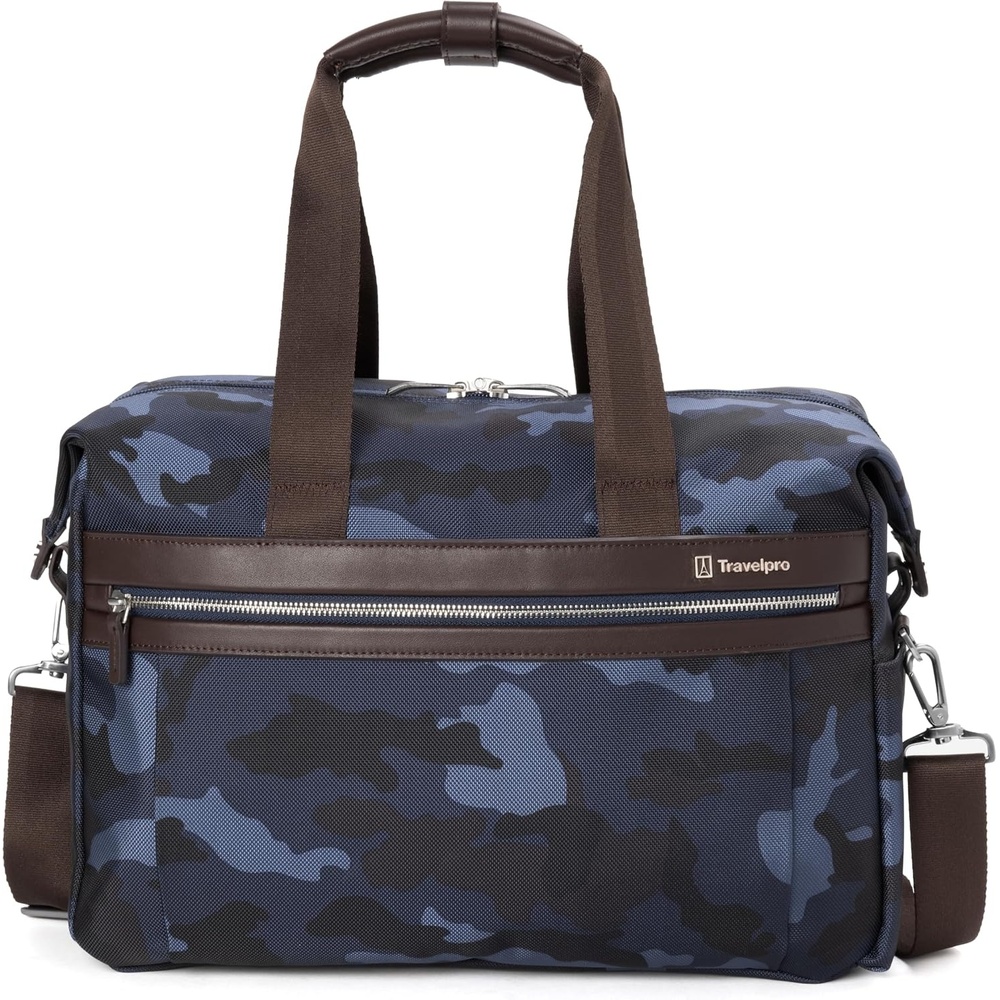 image:imageTravelpro Platinum Elite Carry on Soft Travel Underseat Tote Bag Weekender Overnight Men and Women165 InchNavy Camouflage