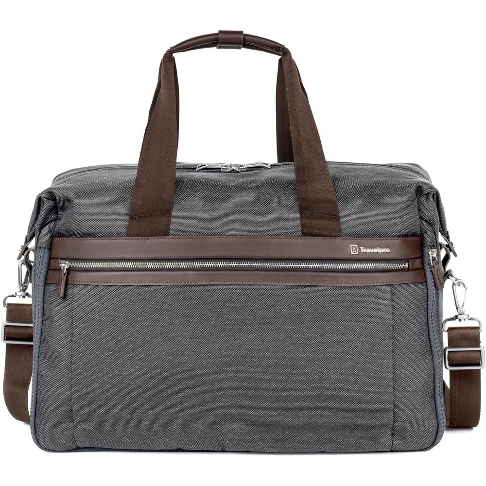 image:imageTravelpro Platinum Elite CarryOn Luggage Duffel Bag Grey 19Inch Soft 49L Capacity Travel for Weekenders amp Gym Compliant Ideal for Men amp Women TravelersVintage Grey