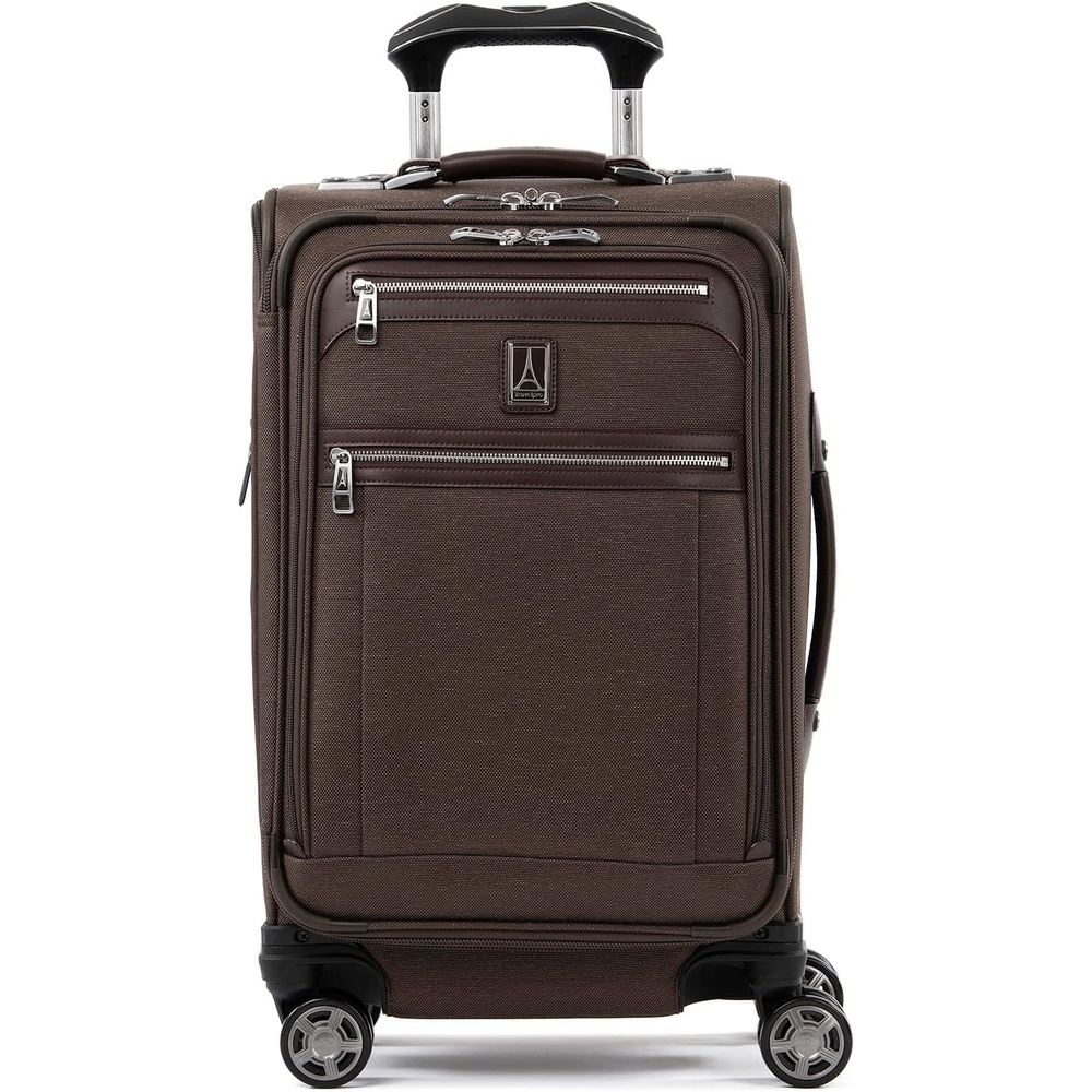 image:imageTravelpro Platinum Elite CarryOn Luggage Spinner Grey 21InchRich Espresso Brown