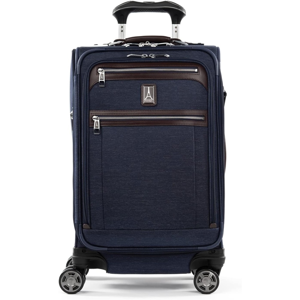 image:imageTravelpro Platinum Elite CarryOn Luggage Spinner Grey 21InchTrue Navy Blue