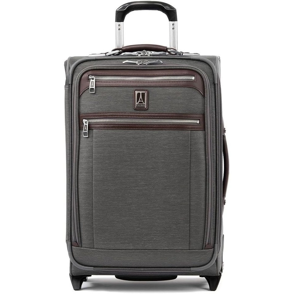 image:imageTravelpro Platinum Elite CarryOn Luggage Upright Grey 22Inch Expandable Softside With USB Port amp Multiple Organized Compartments for Men amp Women TravelersVintage Grey