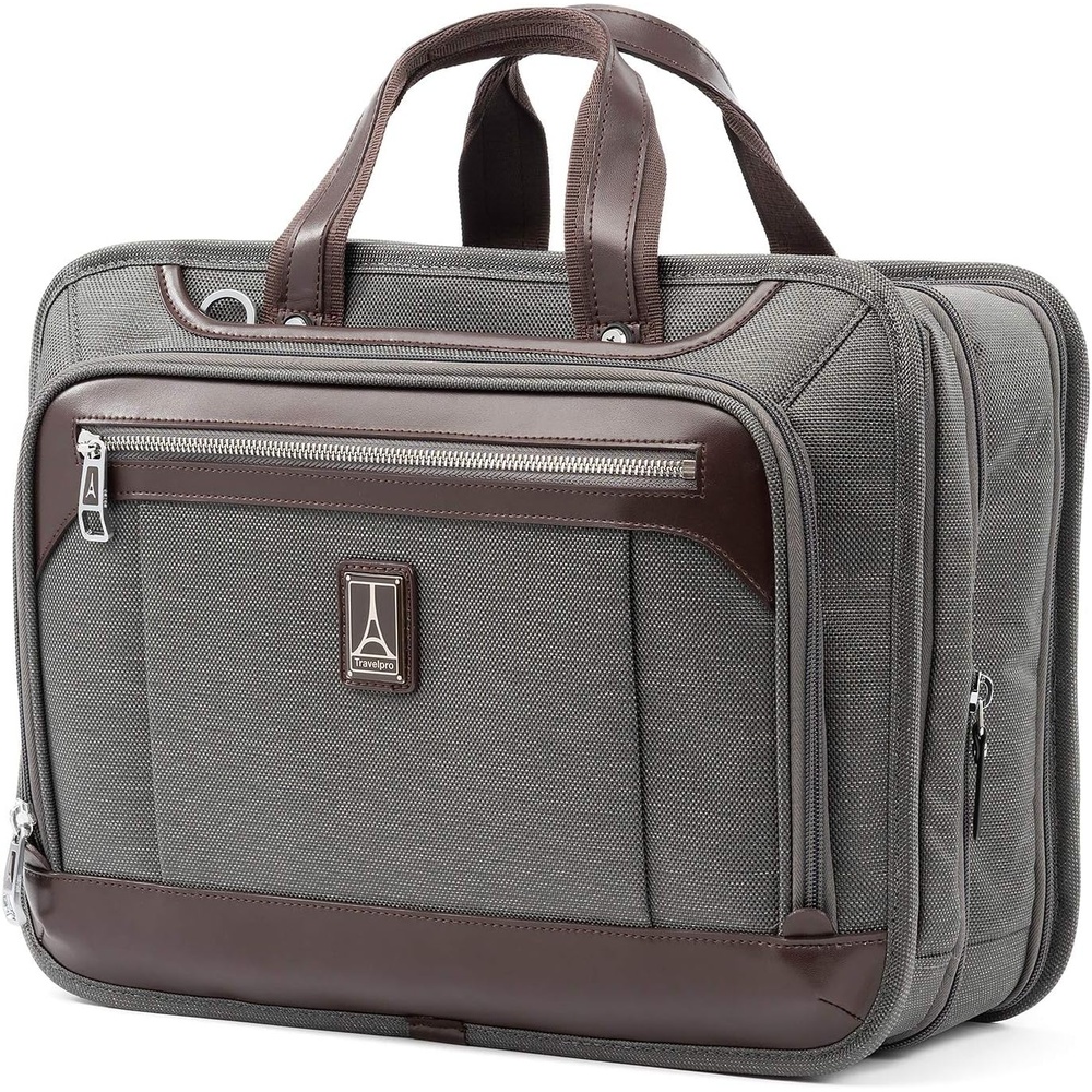 image:imageTravelpro Platinum Elite Expandable Business Laptop Briefcase Fits up to 156 Laptop Work School Travel Men and WomenVintage Grey