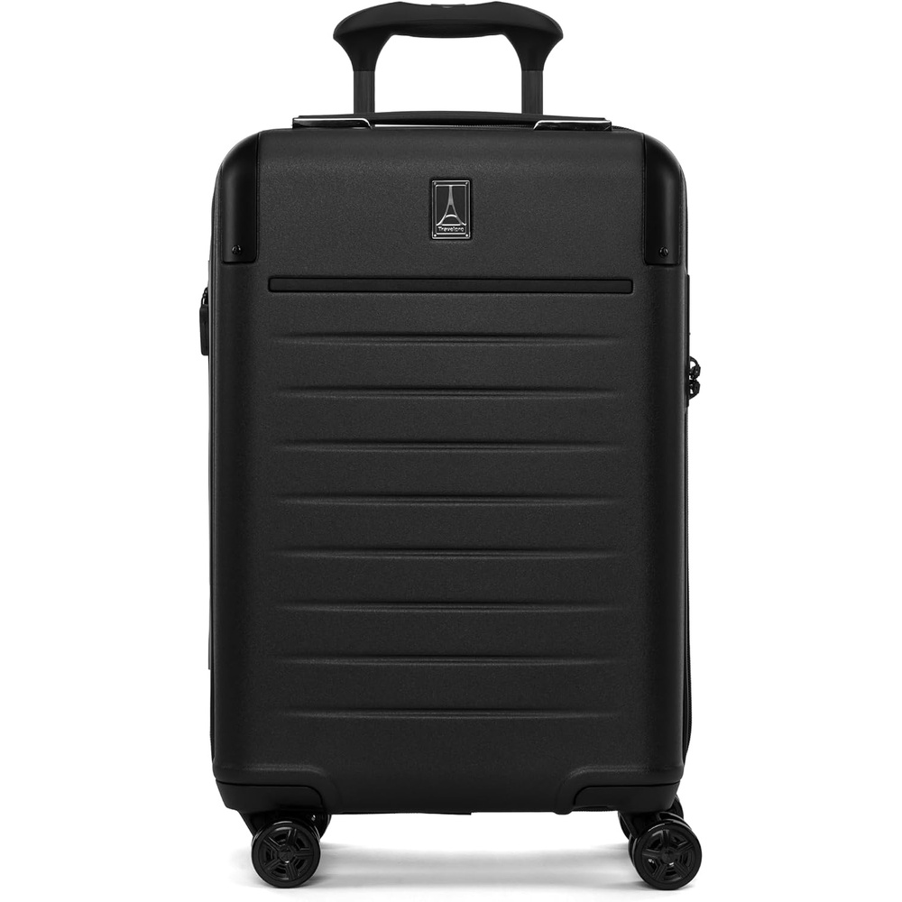 image:imageTravelpro Platinum Elite Hardside CarryOn Luggage Spinner Black 21Inch TSA Lock amp Hard Shell Polycarbonate With 8 Spinner Wheels amp Expandable Design for Business amp Leisure TravelJet Black