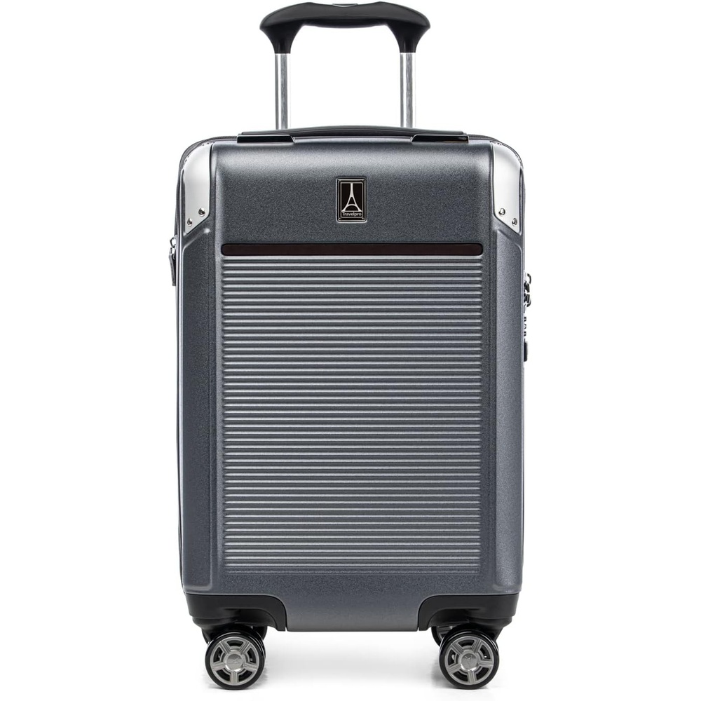 image:imageTravelpro Platinum Elite Hardside Checked Luggage Dark Sky 25Inch Expandable Polycarbonate Shell With 8 Spinner Wheels TSA Lock amp Designed for Men amp Women Men amp WomenVintage Grey