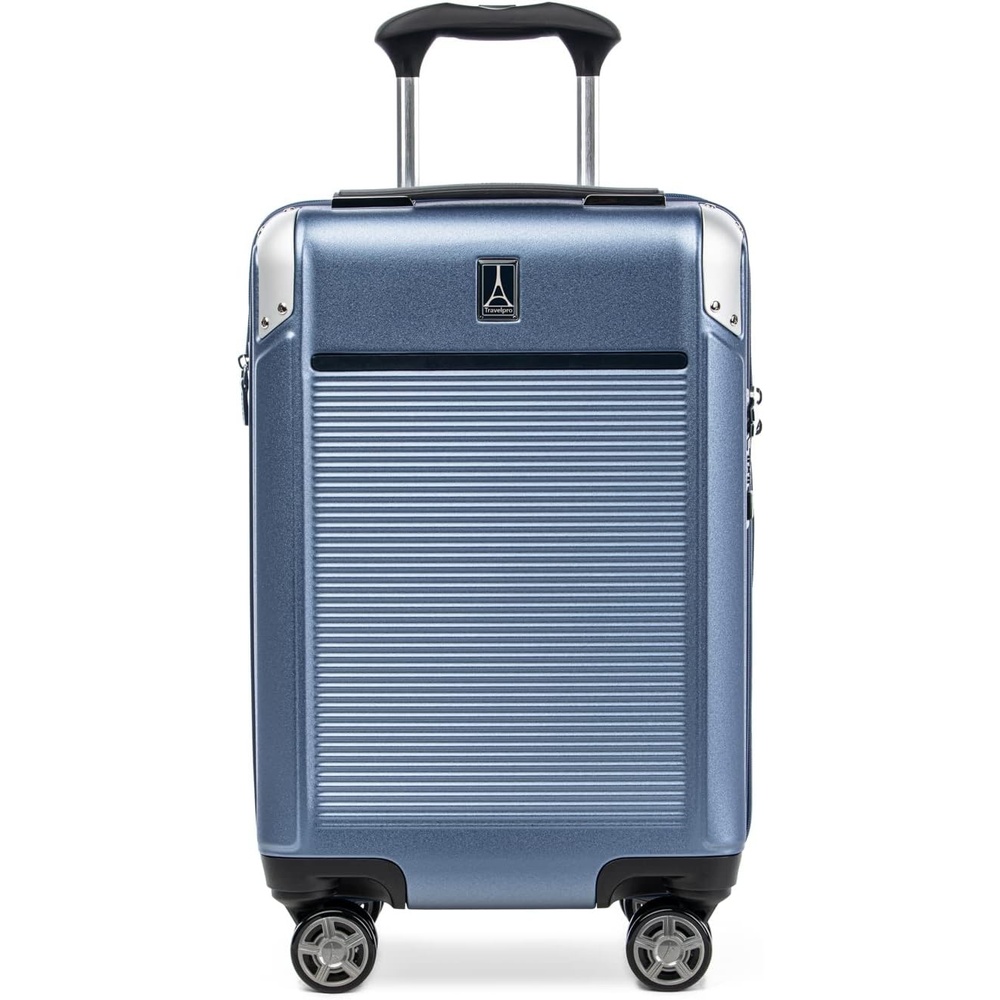 image:imageTravelpro Platinum Elite Hardside Checked Luggage Dark Sky 25Inch  Expandable Polycarbonate Shell With 8 Spinner Wheels TSA Lock amp Designed for Men amp Women Men amp WomenDark Sky Blue