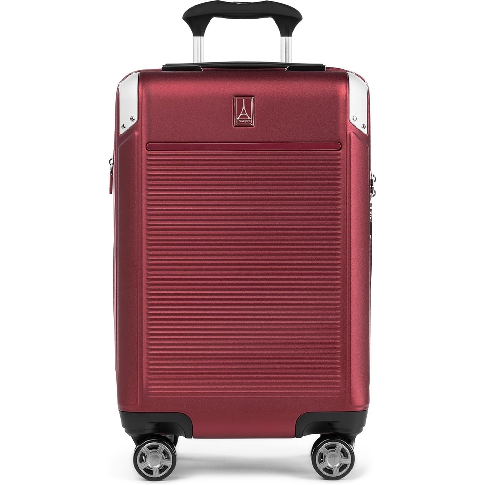 image:imageTravelpro Platinum Elite Hardside Checked Luggage Dark Sky 25Inch Expandable Polycarbonate Shell With 8 Spinner Wheels TSA Lock amp Designed for Men amp Women Men amp WomenDaring Red