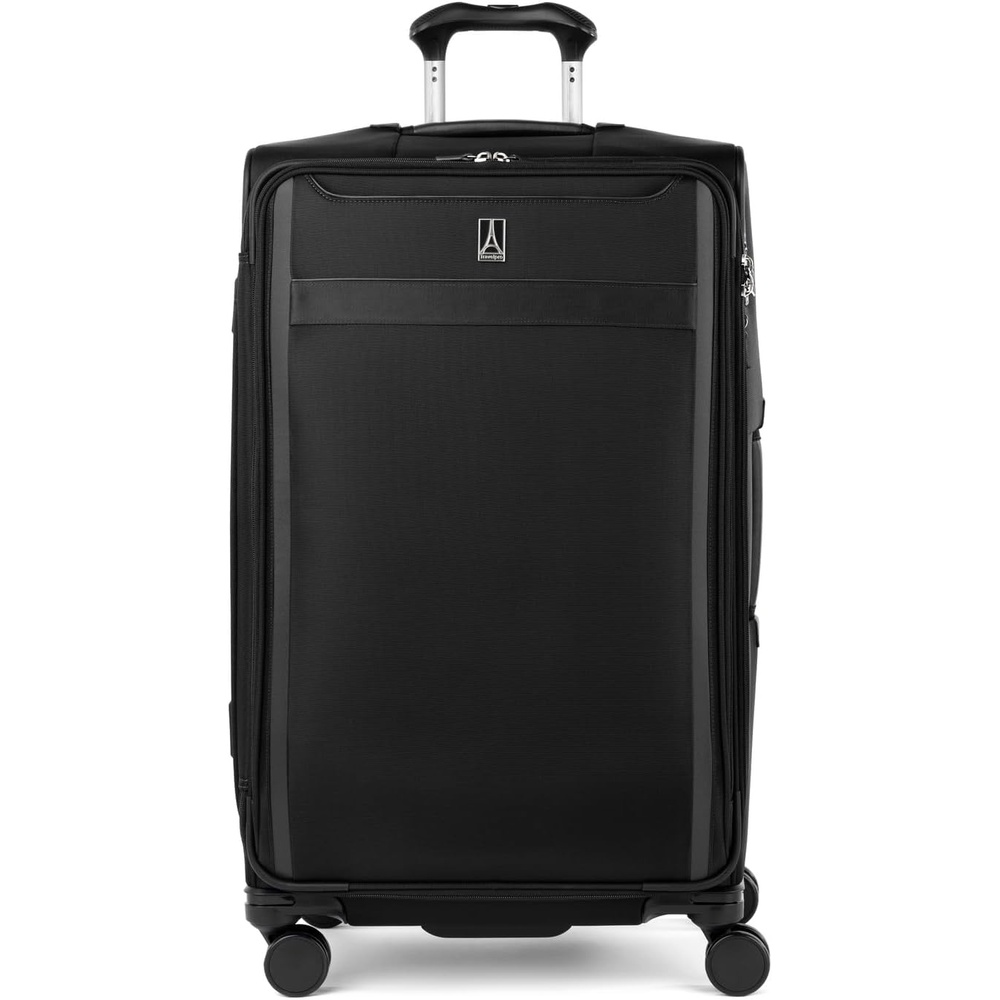 image:imageTravelpro VersaPack Softside Checked Luggage Suitcase Black 25Inch Lightweight amp Expandable With 8 Spinner Wheels amp BuiltIn TSA Lock for Men amp Women TravelersBlack