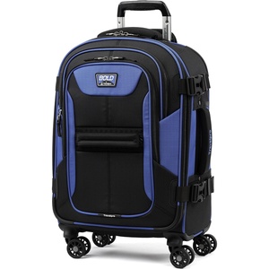 Travelpro Bold Softside Carry-On Luggage Spinner, Blue/Black, 21-Inch(Blue/Black)
