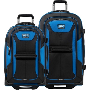 Travelpro Bold Softside Carry-On Rollaboard, Grey/Black, 2-Piece Set(Blue/Black)