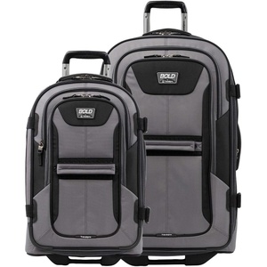 Travelpro Bold Softside Carry-On Rollaboard, Grey/Black, 2-Piece Set(Grey/Black)
