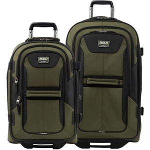 Travelpro Bold Softside Carry-On Rollaboard, Grey/Black, 2-Piece Set(Olive/Black)