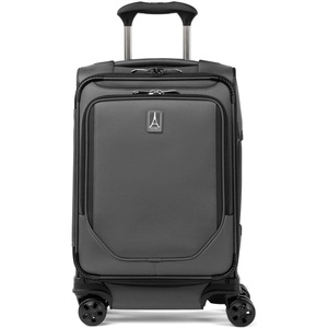 Travelpro Crew Classic Softside Carry-On Luggage, Black, 20-Inch | Compact Lightweight & Expandable With 8 Spinner Wheels, Compression Organizer & Multiple Interior Pockets, for Men & Women(Titanium Grey)