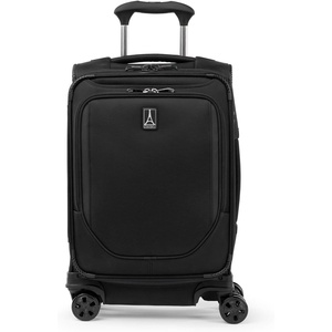 Travelpro Crew Classic Softside Carry-On Luggage, Black, 20-Inch | Compact Lightweight & Expandable With 8 Spinner Wheels, Compression Organizer & Multiple Interior Pockets, for Men & Women(Black)