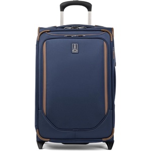 Travelpro Crew Classic Softside Carry-On Luggage, Grey, 22-Inch | Lightweight & Expandable 2-Wheel Upright Rollaboard With Multiple Pockets & Organization, Men & Women(Patriot Blue)