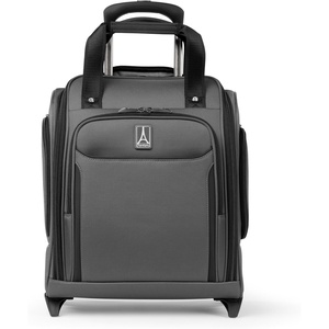 Travelpro Crew Classic Softside Carry-On Underseat Bag, Blue, 17-Inch | Lightweight Rolling Design With 14-Laptop & Tablet Sleeve, Personal Item Size, Fits Under Airline Seats(Titanium Grey)