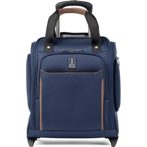 Travelpro Crew Classic Softside Carry-On Underseat Bag, Blue, 17-Inch | Lightweight Rolling Design With 14-Laptop & Tablet Sleeve, Personal Item Size, Fits Under Airline Seats(Patriot Blue)