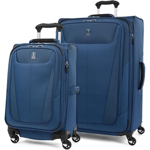 Travelpro Maxlite 5 Softside 2pc Set Expandable Carry On Luggage with 4 Spinner Wheels/Soft Underseat Tote, Lightweight Suitcase, Men and Women, Slate Green(Sapphire Blue)