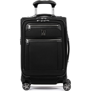 Travelpro Platinum Elite Carry-On Luggage Spinner, Black, 20-Inch | Expandable Softside With 8 Wheels, USB Port, TSA Lock & Laptop & Tablet Sleeves for Men & Women(Shadow Black)