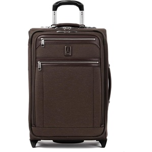 Travelpro Platinum Elite Carry-On Luggage Upright, Grey, 22-Inch | Expandable Softside With USB Port & Multiple Organized Compartments for Men & Women Travelers(Rich Espresso)