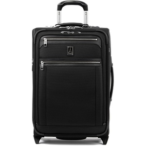 Travelpro Platinum Elite Carry-On Luggage Upright, Grey, 22-Inch | Expandable Softside With USB Port & Multiple Organized Compartments for Men & Women Travelers(Shadow Black)