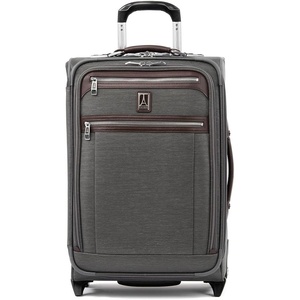 Travelpro Platinum Elite Carry-On Luggage Upright, Grey, 22-Inch | Expandable Softside With USB Port & Multiple Organized Compartments for Men & Women Travelers(Vintage Grey)
