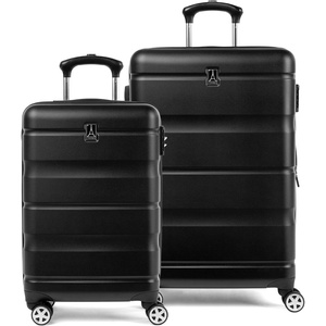 Travelpro Runway 2 Piece Luggage Set, Carry-on & Convertible Medium to Large 28-Inch Check-in Hardside Expandable Luggage, 8 Spinner Wheels, TSA Lock, Hardshell Suitcase, Black(Black)