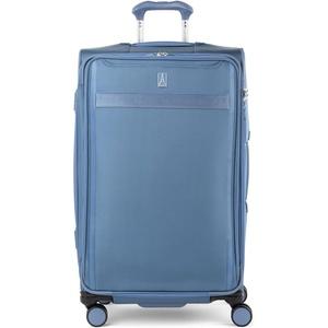 Travelpro VersaPack+ Softside Checked Luggage Suitcase, Black, 25-Inch | Lightweight & Expandable With 8 Spinner Wheels & Built-In TSA Lock for Men & Women Travelers(Elemental Blue)